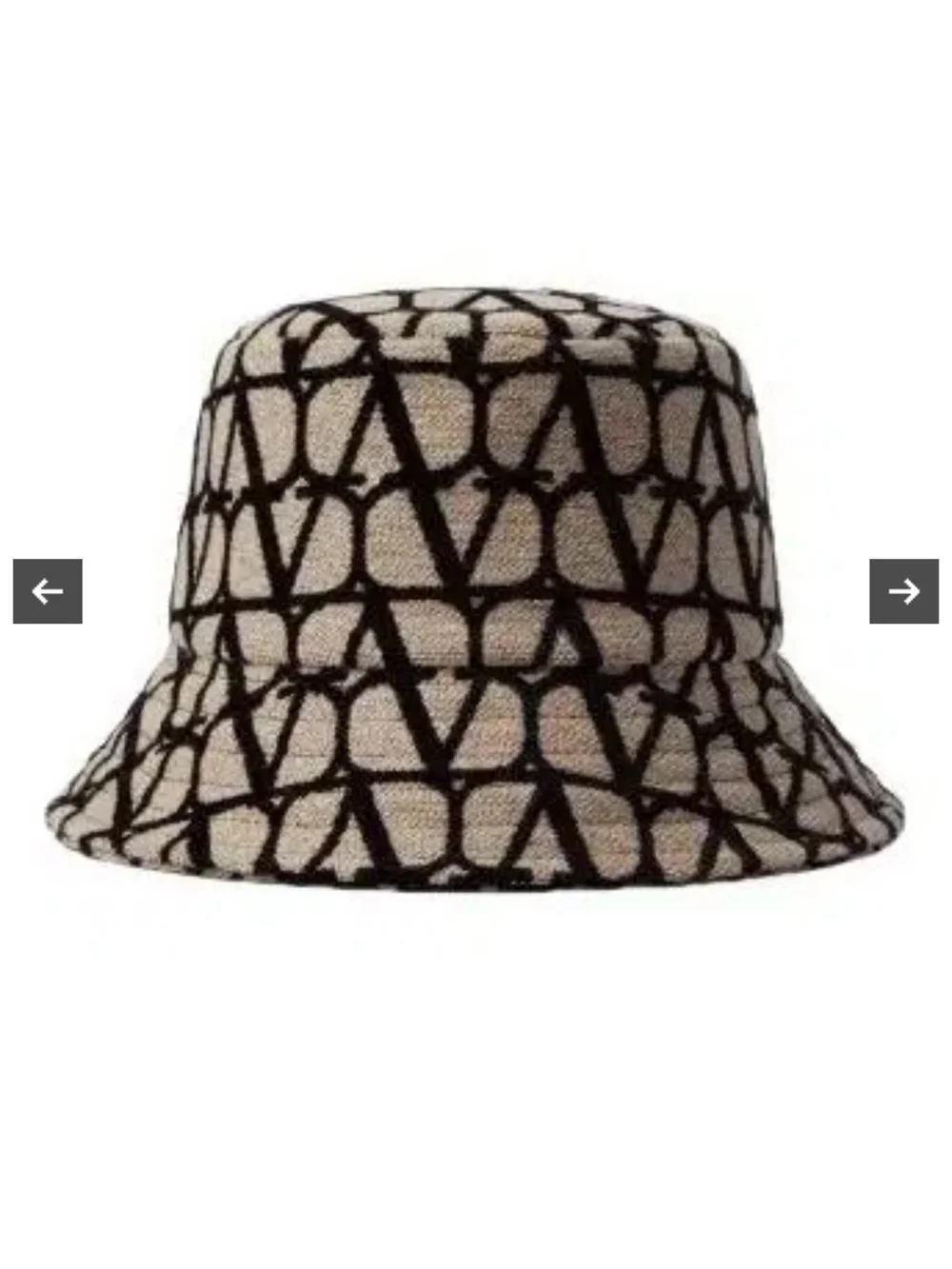 Valentino Beige and Black Bucket Hat
